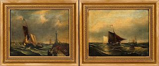BRITISH OIL ON CANVAS LATE 19TH C. PAIR