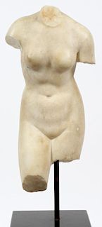 CLASSICAL CARVED MARBLE TORSO
