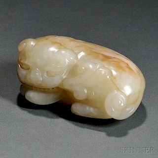 Nephrite Jade Carving of a Mythical Animal