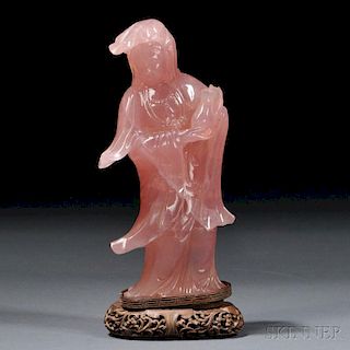 Rose Quartz Figure of Guanyin