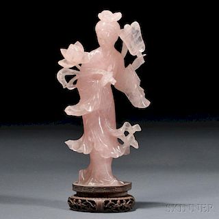 Rose Quartz Figure of Guanyin