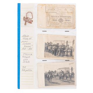 Infante, León (Fotógrafo). Álbum. Recuerdo de las Fiestas del 1er. Centenario Nacional 1810 - 1910. Toluca: 1910. Fotopostales.
