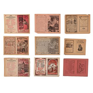 Vanegas Arroyo, Antonio / Posada, José Guadalupe. Pastas de cuadernillos. México: principios del Siglo XX.  Piezas: 15.