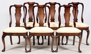 QUEEN ANNE-STYLE SIDE CHAIRS SIX