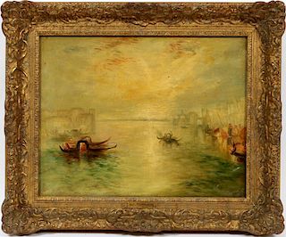 AFTER JMW TURNER OIL ON CANVAS C. 1880-1920