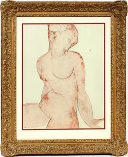 AFTER MODIGLIANI COLOR OFFSET LITHOGRAPH ON PAPER