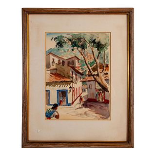 Artist Signed Latin American School Watercolor Painting