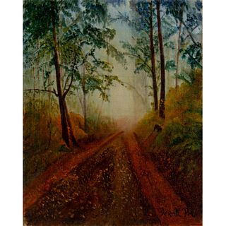 Jeroff PM Oil Painting on Canvas Forest Landscape