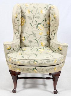 QUEEN ANNE STYLE VALENTINE WINGBACK CHAIR