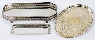 SILVERPLATE TRAYS 3 PIECES