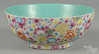 Chinese porcelain millefiori bowl, 20th c., 5'' h., 12 1/4'' dia.