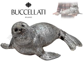 Large Imposing M.Buccellati (2,231 g) Sterling Silver Seal