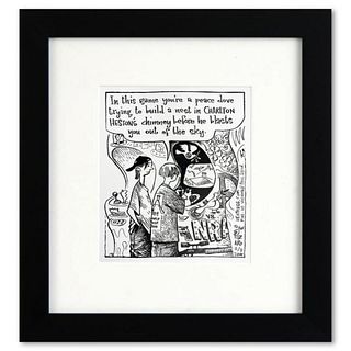 Bizarro, "NRA Arcade" is a Framed Original Pen & Ink Drawing by Dan Piraro, Hand Signed with Letter of Authenticity.