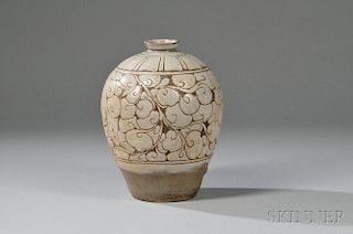 Beige-glazed Pottery Vase