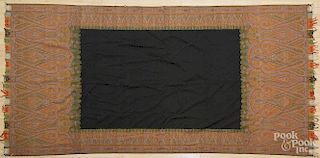 Kashmir paisley shawl, 10'4'' x 5'2''.
