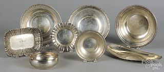 Sterling silver serving dishes, 54.4 ozt.