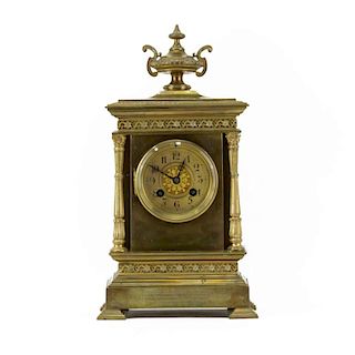 Antique French Napoleon III  Gilt Bronze Mantle Clock