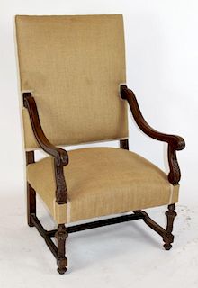 French Renaissance armchair in walnut