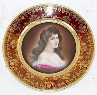 Royal Vienna porcelain portrait cabinet plate