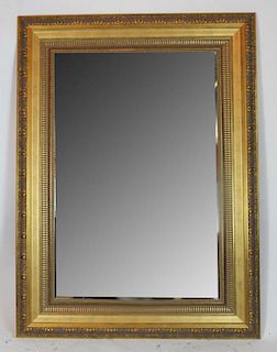 Gilt framed beveled glass mirror