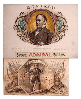 Cigar Labels Honoring Admiral Farragut 
