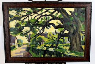 David Ahlqvist (1900-1988) oil on canvas painting
