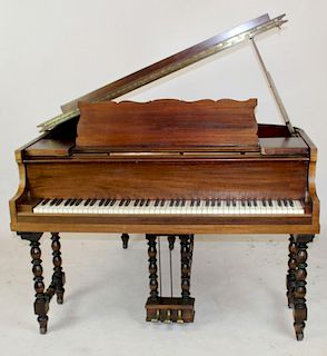 Antique Lauter grand piano in mahogany