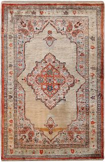 Antique Silk Persian Tabriz Rug 3 ft x 2 ft (0.91 m x 0.61 m)
