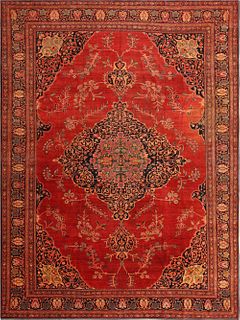 Antique Persian Sarouk Farahan Rug 13 ft 7 in x 10 ft 4 in (4.14 m x 3.14 m)
