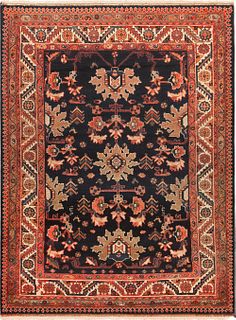 Antique Persian Malayer Rug 6 ft 2 in x 4 ft 6 in (1.88 m x 1.37 m )