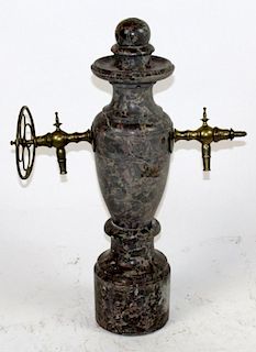 Antique marble double beer tap