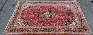 Persian Kashan 9.8 x 12.10 wool rug
