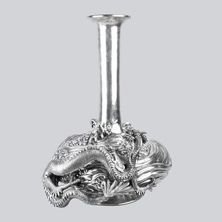 Japanese Export Silver Vase