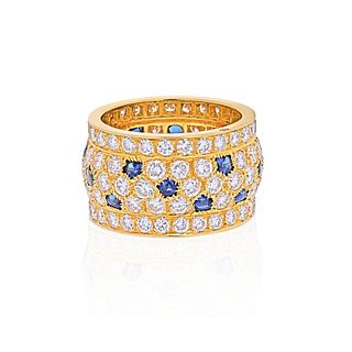 Cartier Diamond, Sapphire and 18K Ring