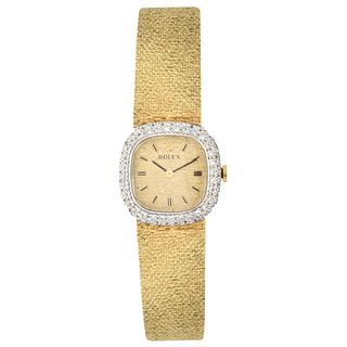 Rolex 14K and Diamond Watch