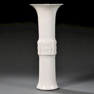 Blanc-de-Chine Beaker Vase