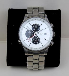 Boccia Titanium alarm chronograph watch