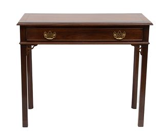 Carved Mahogany Console Table, H 30'' W 36'' Depth 16''