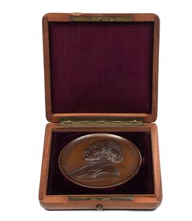 Fritz Landry (Swiss, 1842-1927), Neuchatel (Suisse) Bronze Medal, Louis Agassiz, Dia. 3.75'' 419g
