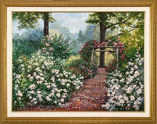 Schaefer Miles, Wisconsin,  Oil On Canvas, "Roses Delight", H 29'' W 40''