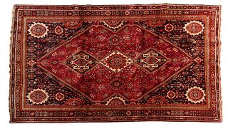 Qashqai Handwoven Wool Rug,, W 7' L 9' 11''