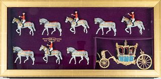 W. Britain (British) Queen, Coach, And Eight Horses H 9.5'' W 20''