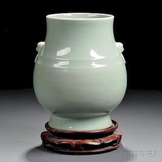 Celadon-glazed Vase