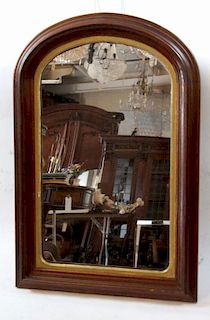 Antique archtop mahogany mirror