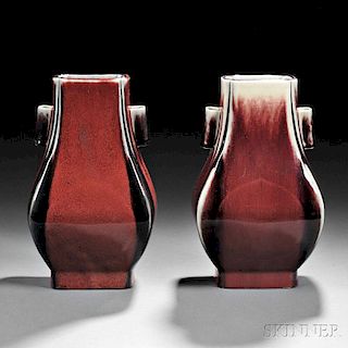 Pair of Flambe Vases