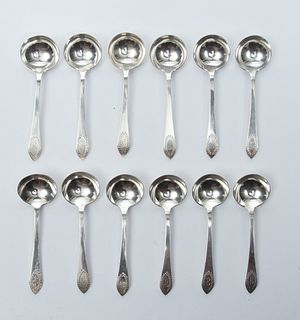 Bailey, Banks & Biddle (Philadelphia) Sterling Silver Spoons, C. 1890, L 5.25'' 10.93t oz 12 pcs