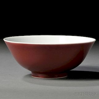 Red-glazed Deep Bowl