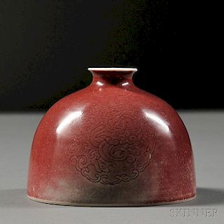 Red-glazed Porcelain Water Coupe