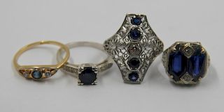 JEWELRY. Sapphire Ring Grouping.