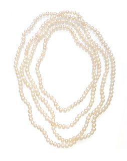 Cultured Baroque Pearl Necklace L 96''